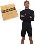 Ho Stevie! Men’s Long Sleeve Short Leg Surfing Springsuit - Chest Zip Spring Suit - Warm Superstretch 2mm Neoprene w/GBS Seams (Black 2mm, 3XL (Extra Extra Extra Large))