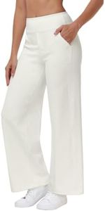 YTTA Petite Yoga Pants for Women High Waisted Wide Leg Pants Khaki