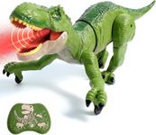 Sunrad Remote Control Dinosaur Toys for Kids 3 4 5 6 7 8,Rechargeable Electronic RC Robot Dinosaur with Spray & Light & Roar,Realistic Walking T-Rex Toys Birthday Gift for Boys 3 4 5 6 7 8 Year Old