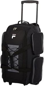 Fila 26" Lightweight Rolling Duffel Bag, Black, One Size, 26" Lightweight Rolling Duffel Bag