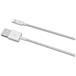 Griffin Charge & Sync Braided Cable with MFi Lightning Connector for iPhone & iPad (1 metre) (Silver)