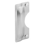 Prime-Line U 9496 Latch Guard Plate Cover – Protect Against Forced Entry, Easy to Install on Out-Swinging Doors – Stainless Steel, 3 in. x 7 in.