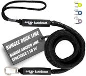 SandShark 7-14ft Premium Anchor Bungee Dock Line. Boat Accessories Bungee Anchor Line Absorbs Shock to Anchors and Docks w/Stainless Steel Clip. Designed for SandShark Anchor.