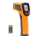 Real Instruments Laser Infrared Thermometer Non-Contact Digital Handheld Temperature Gun With Back Light LCD Display Industria Thermometer For Industrial, Kitchen Cooking, Ovens (IR-600)