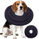 IDOMIK Dog Recovery Collar, Waterproof Soft Dog Cone After Surgery, Comfy Protective Elizabethan Collar Alternative for Dogs Cats, Adjustable Pet Neck Donut Cone Anti-Licking Biting Wounds,Grey,XL