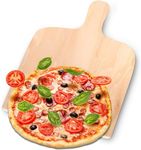 Premium Wood Pizza Peel with Handle, 12-Inch Wooden Pizza Paddle, Gourmet Pizza Paddle for Baking Homemade Pizza Bread, Cutting Board for Fruit,Vegetables,Cheese,Bread