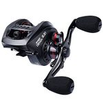 KastKing Speed Demon 9.3:1 Baitcasting Fishing Reel – World’s Fastest Baitcaster – 12+1 Shielded Ball Bearings – Carbon Fiber Drag (Black-Left Handed-KK)