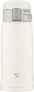 Zojirushi SM-SF36-WM Zojirushi Water Bottle, Direct Drinking, One-Touch Opening, Stainless Steel Mug, 12.2 fl oz (360 ml), Pale White