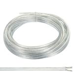 PATIKIL 25Ft 18/2 PVC Covered Wire, 300V SPT-2 Lamp Cord Insulated Heat Resistant Electronical Flexible Cable for LED Lamp Wire Audio Cable Speaker, Clear, UL Listed