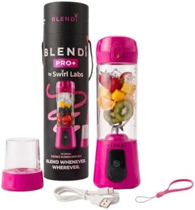 BLENDi Pro+ Portable Blender (New 2025 Model, 17.5oz, Hot Pink) – Upgraded Ice Crushing 120W Motor, USB-C Rechargeable, Cordless Personal Blender Smoothies & Shakes – BPA-Free, Travel-Friendly