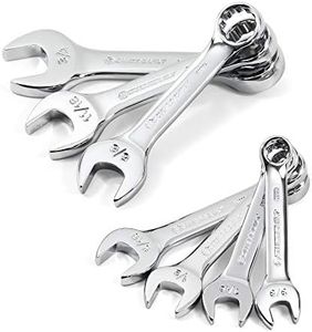 Powerbuilt 640203 SAE Stubby Combo WRNCH Set, 7 Piece