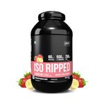 QNT ISO Ripped Whey Protein Isolate Powder | With L-Carnitine & CLA | 32g Pure Whey Isolate per Serving | Supports Lean Muscle Growth & Weight Loss | Strawberry Banana Flavor, 2 Kg
