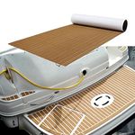 MIJOBS EVA Teak Decking for Boats, Boat Decking Sheet Anti-slip and High-temperature Resistant DIY Self-adhesive Teak Floor Mat for Yachts, RVs, Boats, Gardens, Brown