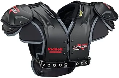 Riddell JPK+ Shoulder Pad with Back Plate Black/Red Medium