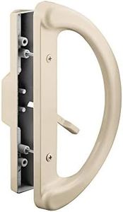 Prime-Line C 1343 Mortise Style Sliding Patio Door Handle Set - Replace Old or Damaged Door Handles Quickly and Easily – Tan Diecast, Non-Keyed, Fits 3-15/16” Hole Spacing (Single Pack)