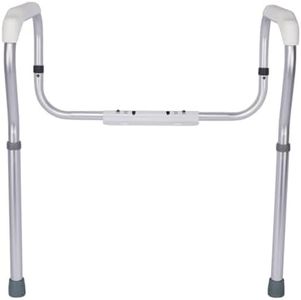 Toilet Safety Rails,Stand Alone Toilet Frame,Adjustable Bathroom Toilet Handrail,Non Perforated Toilet Armrest,Removable Assist Devices,for Elder,Pregnant Woman, Disabled People