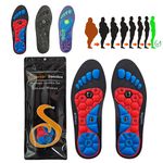 Original Slimming Insoles, Relief for Sore Feet, with Magnetic Acupressure Insoles, Healthy Support, Comfortable and Breathable for All Day, Blue