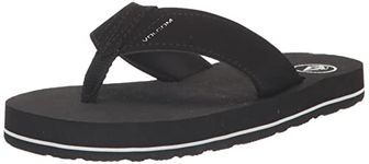 Volcom Big Kids Unisex Victor Flip Flop Sandal, Black-new, 3 Big Kid