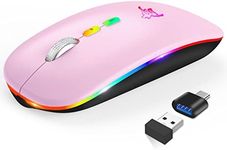 LED Wireless Mouse, Slim Rechargeab