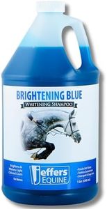 Jeffers Equine Brightening Blue Whitening Horse Shampoo, 128oz – Soap Free, Detergent Free Grooming Shampoo for Coat, Mane & Tail, Removes Tough Stains, Enhances Shine, Safe for White & Light Coats