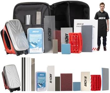 ANCHOM Ski Snowboard Tuning Kit, Complete Ski Snowboard Waxing Kit with Waxing Iron, Wax, Edge Tools, Carry Bag, Base Repair, Professional Tuning Equipment