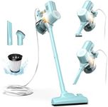 ROOMIE TEC Corded Stick Vacuum with HEPA Filter - 450W Powerful Suction, Bagless, Portable Handheld for Carpet & Stairs, Large Dust Capacity, 20ft Cable & Wall Mount Storage
