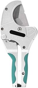 PVC Pipe Cutter 2 1/2 Inch Ratcheting Plastic Pipe and Tubing Cutter for Cutting PEX, PVC, PPR Plastic Hoses and Plumbing Pipe 64mm