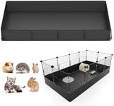 Tresbro Guinea Pig Cage Liner with One-Hand Release Hook & Thickened Bottom Corner, 48''L x 24''W Waterproof and Washable Tarp Base for C&C Grids Guinea Pig Hedgehog Bunny Habitat, Rabbit Cage Liner