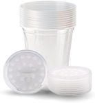 Snout and Shell Deli Cups with Fabric Vented Lids, 10 Pack - Secure Fruit Fly & Insect Cultures, Prevent Escapes & Contaminants, Easy Fruit Fly Media Preparation, Hot Liquid Safe