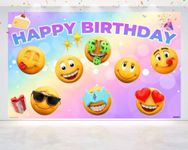 5x3 FT NEWMOJI ® Faces Party Decorations Backdrop - Add a Splash of Emotions to Your Celebration!