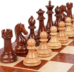 2 in 1 Chess and Checkers Game Set- Portable Chess Set for Adults & Kids Including 24 Checkers, Complete Chess Pieces Folding Chess Board Set and 2 Extra Queens& Storage Box- Durable Wood Chess Sets