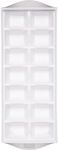 KitchenCraft Easy Release Ice Cube Tray, Stackable Ice Tray for Freezer, Plastic, 32 x 12 cm (12.5 x 4.5), White