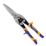 WISEPRO 12'' Tin Snips Straight Cut, Heavy Duty Aviation Snips, Compound Metal Shears for Cutting Sheet Metal, Aluminum, and Vinyl Siding