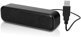 [Upgraded] USB Computer /Laptop Speaker with Stereo Sound & Enhanced Bass, Portable Mini Sound Bar for Windows PCs, Desktop Computer and Laptops