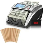 Money Counter Cash Counting Machine with Money Bands for Bill Wrappers Cash Organizer