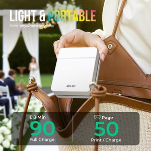 Nelko Mini Photo Printer – Portable Wireless, White
