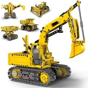 AoreSpty STEM Robot Construction Toys for Kids - Remote-Controlled Excavator Engineering Kit with 555 Pieces, Motor Module, Educational Boys Toys Age 8-10, Science Kits for Kids Age 8-12