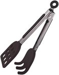 Mini Easy-Grip Waffle Tongs Holder, Non-Slip Handle,Black