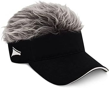 Flair Hair Concept One Womens Sun Cap with Fake Visor, Grey