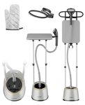 OWNAIR Steam Iron with Stand | 2400W Standing Garment Steamer with 1.5L Water Tank, LED Touch Screen, 42g/min Steam, 8 Heat Modes & Adjustable Ironing Board | Vertical & Horizontal Iron for Clothes