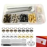 200 Sets Eyelet Punch Kit Grommet Kit Grommets Eyelets Kit Tool Eyelets for Fabric Grommet Set with Hole Punch Tool Fabric Leather Clothes Shoes Bag Canvas Belt