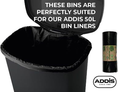 Addis 50L Pedal Bin – Grey Metallic Kitchen Waste Bin