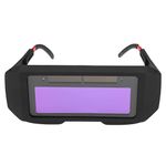 Bolt Safety Welding Auto Darkening Lens Eye Protecting Goggles Solar Powered Battery Light Filter Screen Pack of 1 (Black)