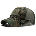 elwow Men's Military Tactical Operator Cap, Outdoor Mesh Army Hat Hunting Camo Baseball Cap Hunting Fishing Hat, Color 6, One size