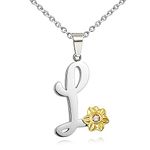 Shining Charm Initial L Necklace Letter Pendant Necklaces Delicate Everyday Necklaces for Women Minimalist Personalized Jewellery