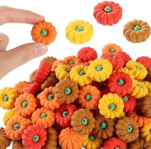 120Pcs 3D Pumpkin Erasers Bulk, Halloween Fall Mini Erasers for Student Classroom Prizes, Game Reward,Treasure Box,Trick or Treats, Goody Bag Filler,Party Favors (120PCS)