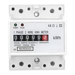 KWh Meter Single Phase 4P Electric Meter LED Din Rail Electricity Power Consumption Wattmeter Energy Meter 10-40A