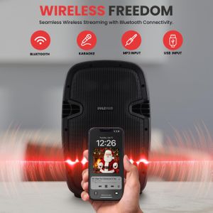 Pyle 1000W Bluetooth PA System – Portable Wireless Speaker