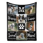 Customization of lover Pet Memorial Blankets Custom Dog Cat Blanket Personalized Blanket with Pet Dog Photos Collage Customized Remembrance Gifts (50"x60")