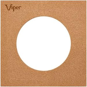 Viper Defender II Cork-Lined Dartboard Surround Reversable Wall Protector, Fits 17.75" and 18" Bristle Dartboards, Compression-Fit Tool-Free Easy Mounting, Tan, Square, 28.25" L x 28.25" W x 1" Thick